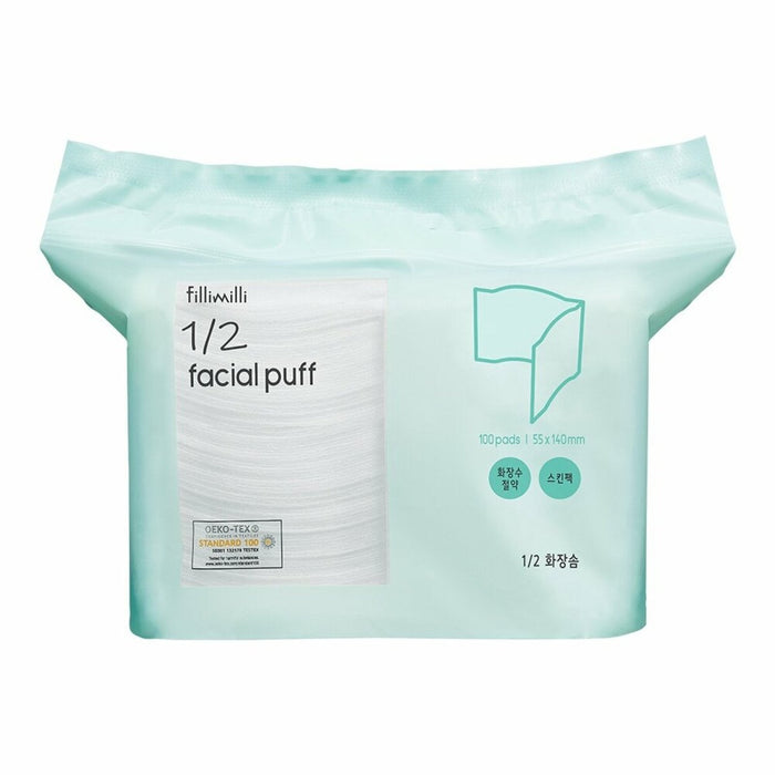 Fillimilli 1/2 Facial Puff [100pcs] | La Cosmetique