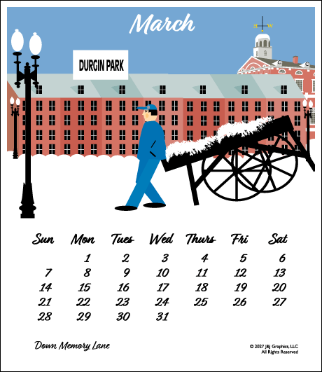 2027 Poster Calendar - 11 x 14 - Boston