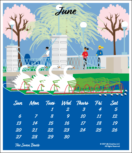 2027 Poster Calendar - 11 x 14 - Boston