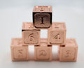 6 piece Metal D6s - Copper Metal Dice Foam Brain Games