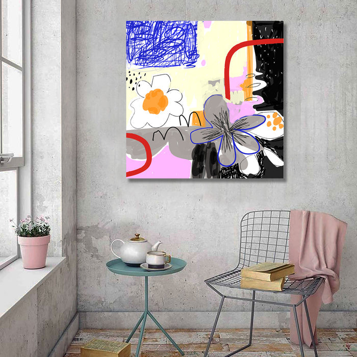 Abstract Painting Flowers, Digital Art