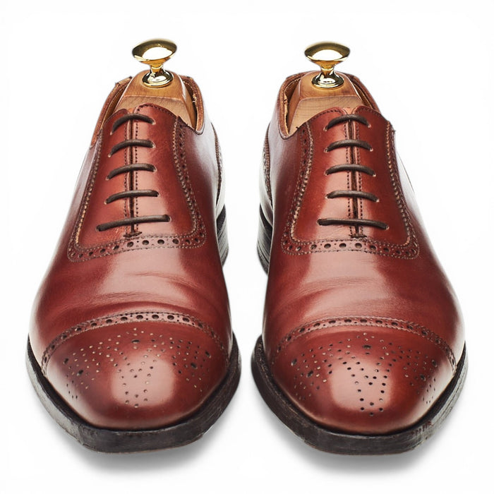 'Adam' Brown Leather Oxford Brogues UK 6 E
