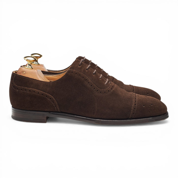 'Adam' Dark Brown Suede Oxford Brogues UK 6 E