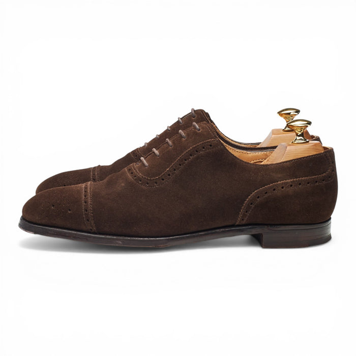 'Adam' Dark Brown Suede Oxford Brogues UK 6 E