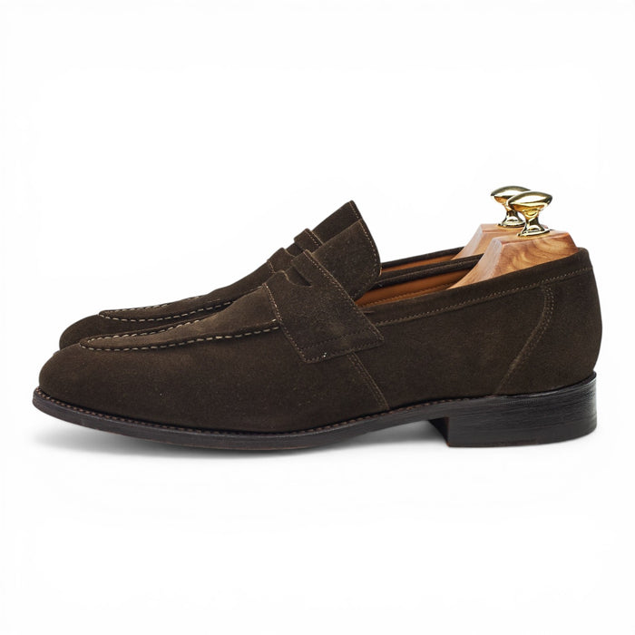 'Aldgate' Dark Brown Suede Loafers UK 7 F