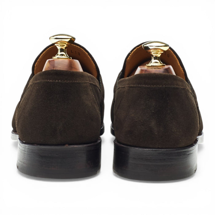 'Aldgate' Dark Brown Suede Loafers UK 7 F