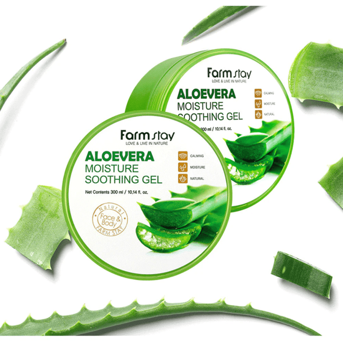 Farmstay Aloevera Moisture Soothing Gel [300ml] | La Cosmetique