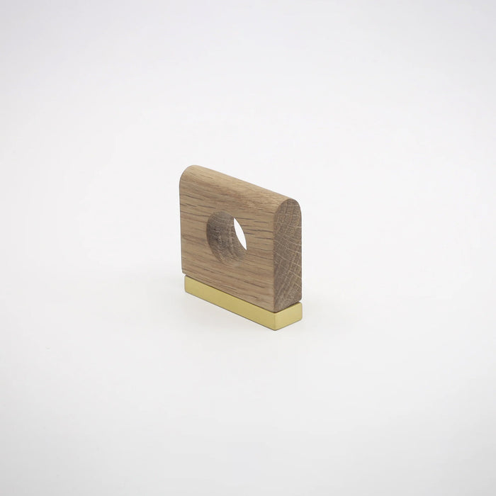 White Oak Oiled Unfinished / Satin Brass Base