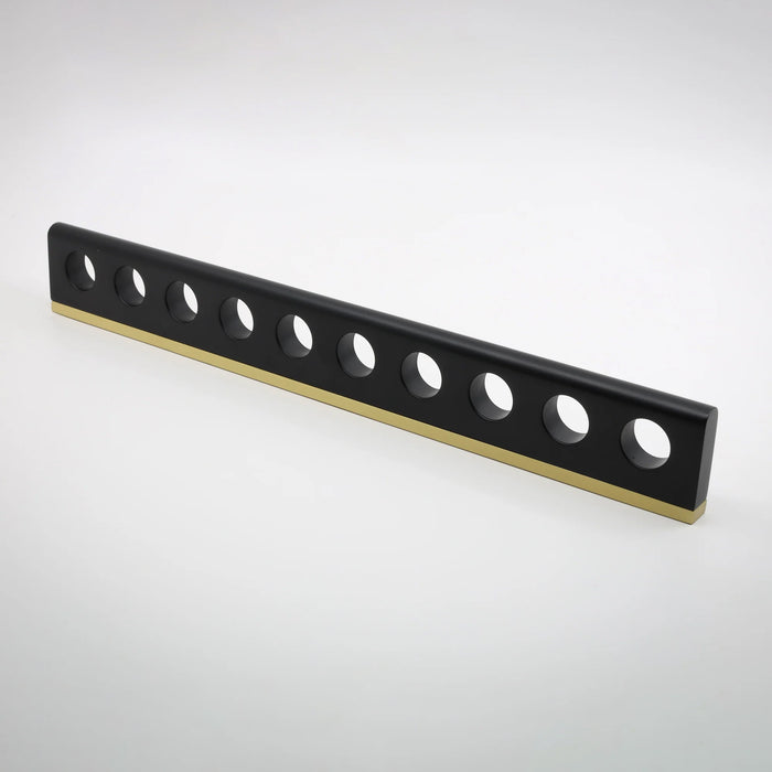 Nest Studio Aperture-12.5 – Minimalist Handle in Matte Black with Satin Brass Base