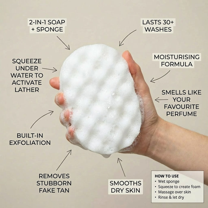 Baby Powder Exfoliating Soap Sponge