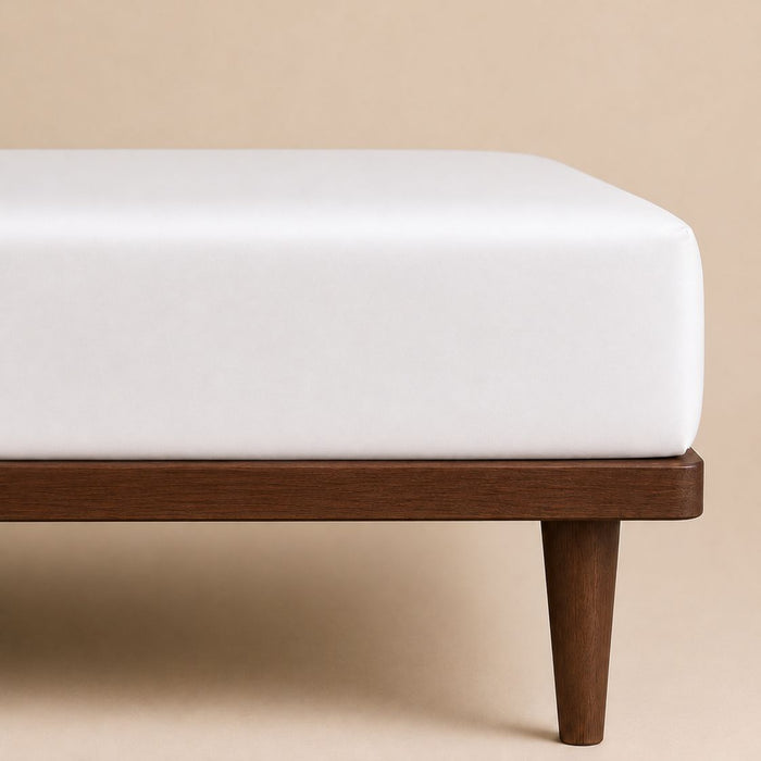 Bed Fitted Sheet, LUX White