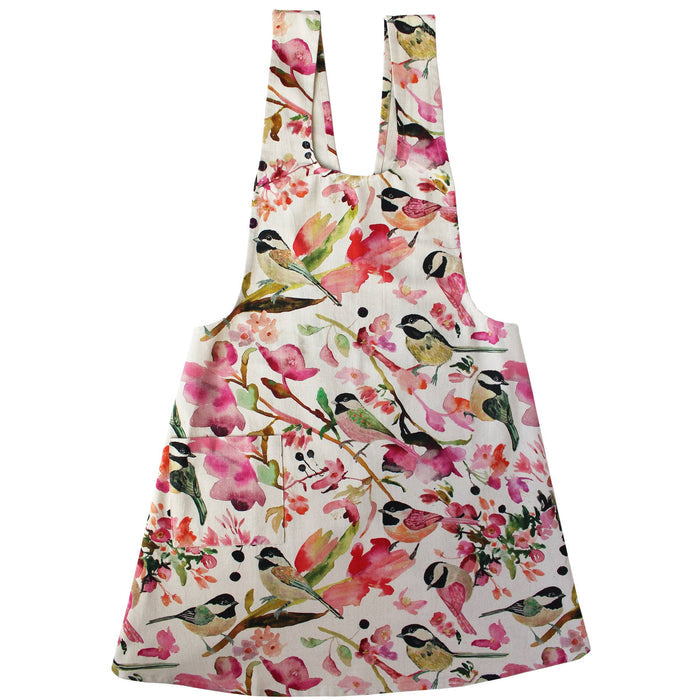 BETSY ST. CLAIR - Pinafore Apron- Chickadees