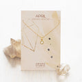 Birthstone Necklace April | Herkimer Diamond