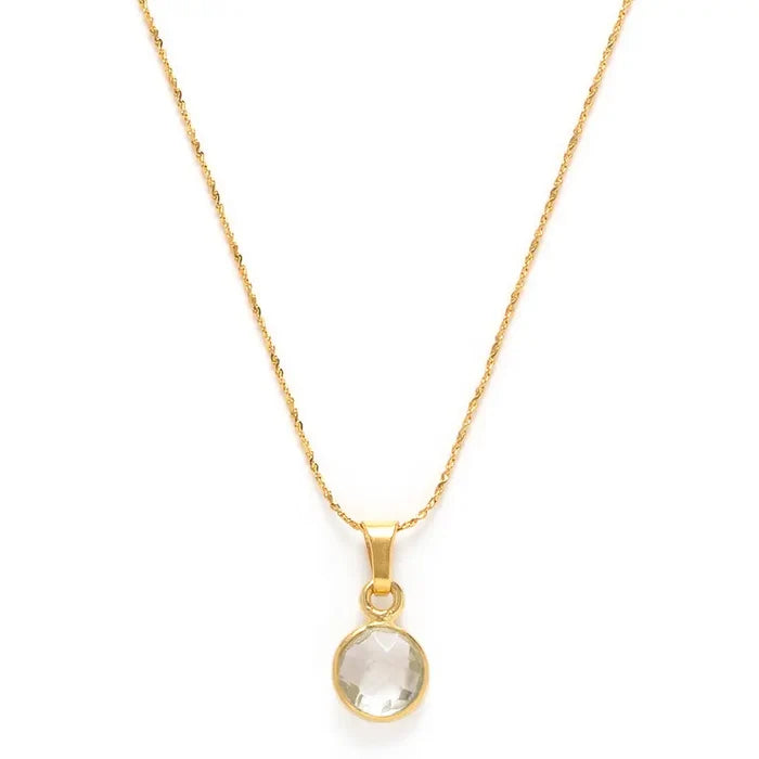 Birthstone Necklace April | Herkimer Diamond