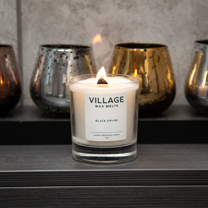 Black Opium Wood Wick Candle 30cl