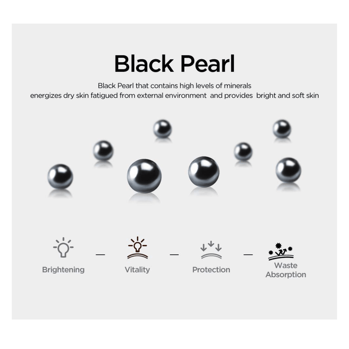 SNP Black Pearl Renew Black Ampoule Mask Box [10pcs] | La Cosmetique