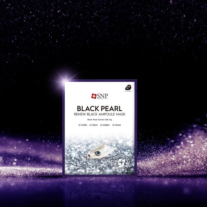 SNP Black Pearl Renew Black Ampoule Mask Box [10pcs] | La Cosmetique