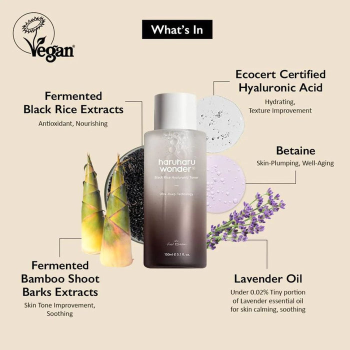 Haruharu Wonder Black Rice Hyaluronic Toner 150ml | La Cosmetique