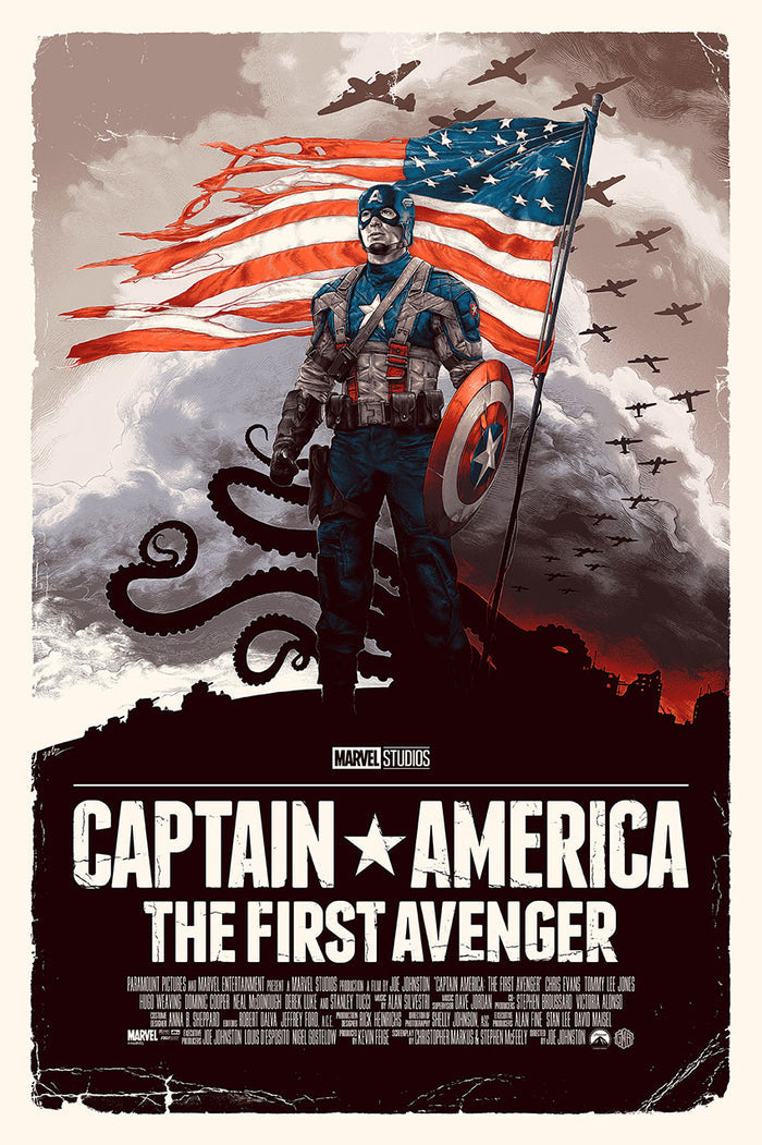 Captain America The First Avenger (Freedom Variant) by Gabz, 24" x 36" Screen Print