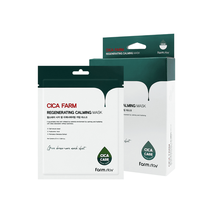 Farmstay Cica Farm Regenerating Calming Mask [10pcs] | La Cosmetique