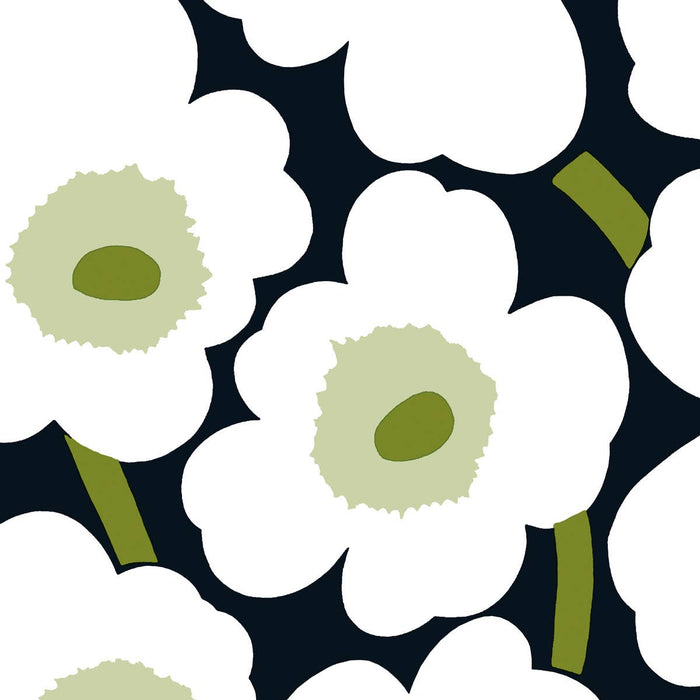 cocktail napkin unikko black and green