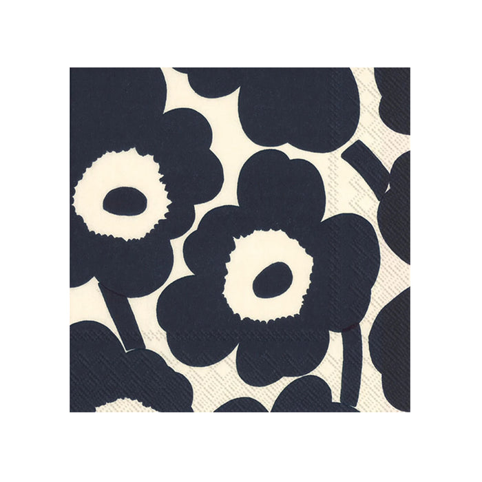 cocktail napkin unikko dark blue