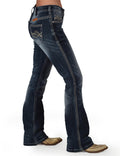 Cowgirl Tuff Dark Faded Don't Fence Me In Jean