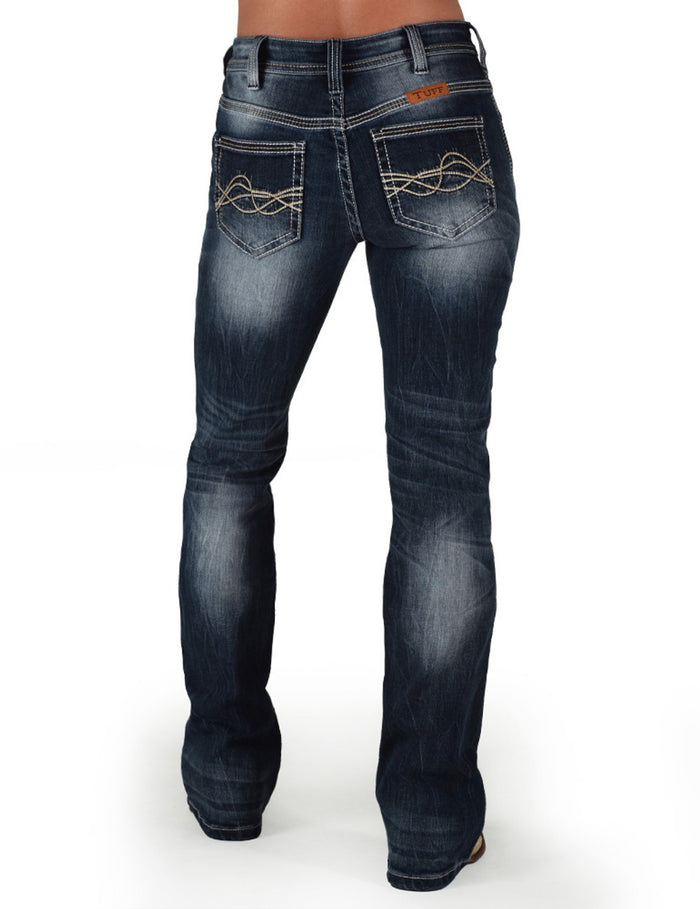 Cowgirl Tuff Dark Faded Don't Fence Me In Jean
