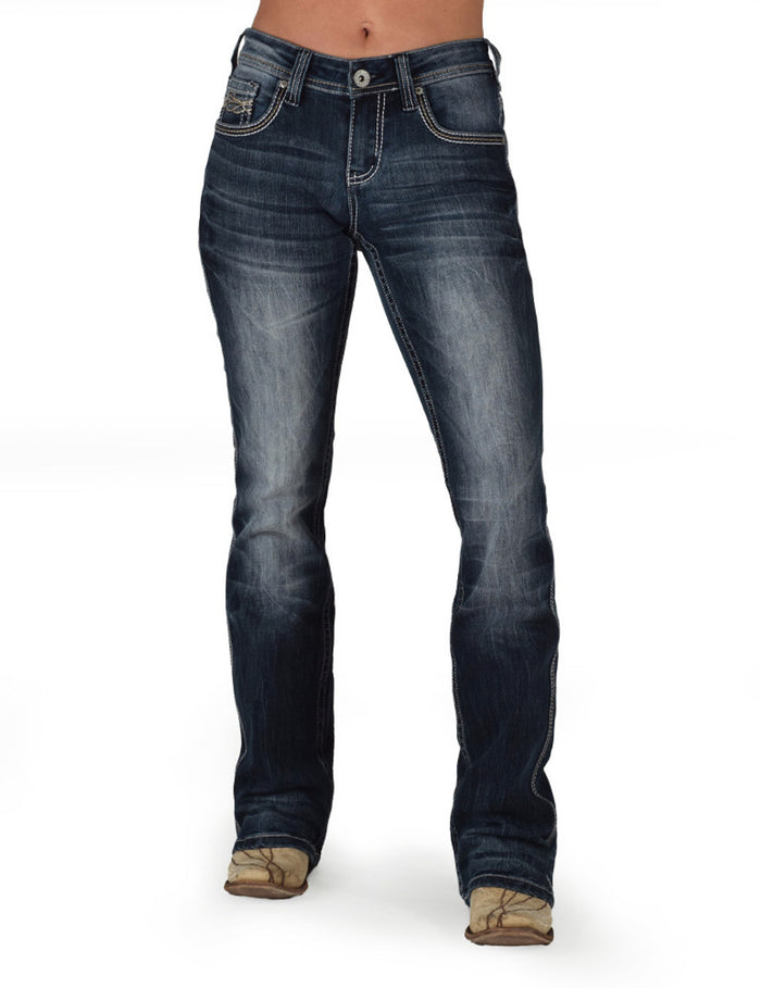 Cowgirl Tuff Dark Faded Don't Fence Me In Jean