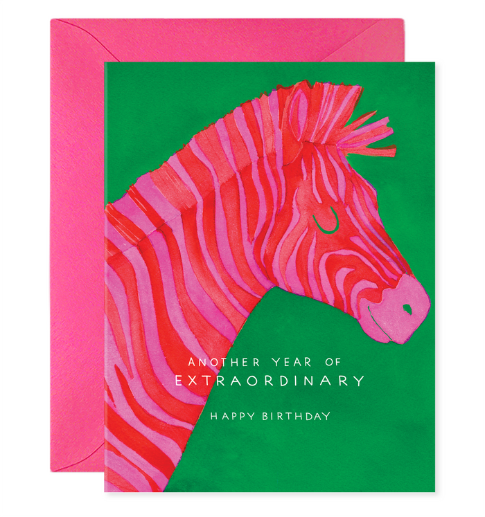 E. Frances Paper - Extraordinary Zebra Birthday Greeting Card