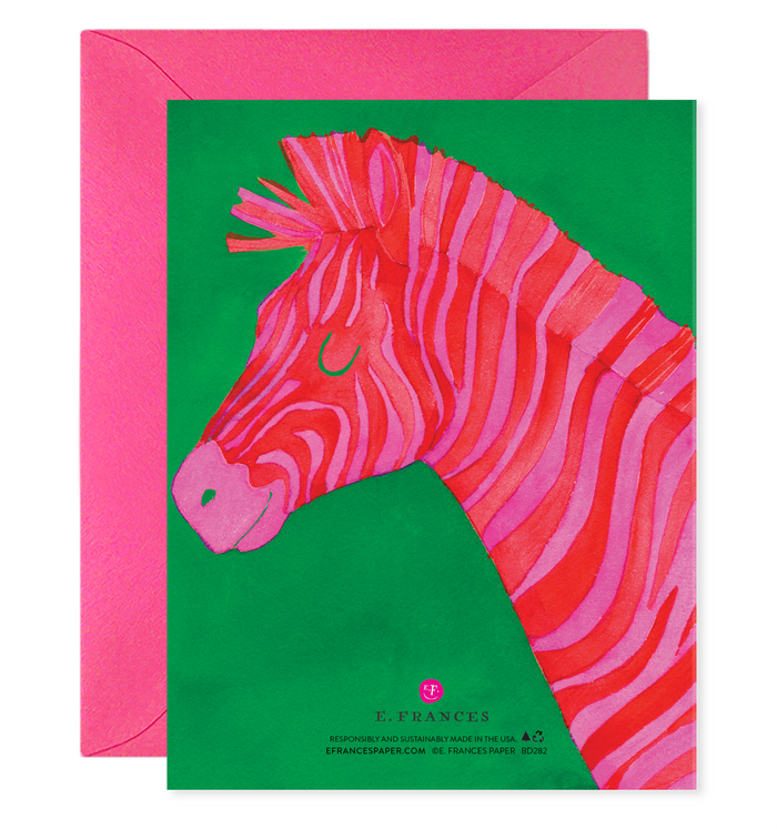 E. Frances Paper - Extraordinary Zebra Birthday Greeting Card