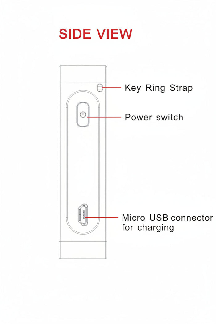 Virtual Laser Projection Keyboard projecting full-size QWERTY keyboard on flat surface, Bluetooth wireless connection, compact portable device