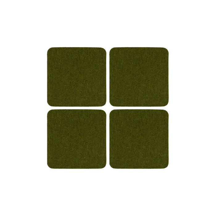 Felt Square Coasters 4 Pack - Moss