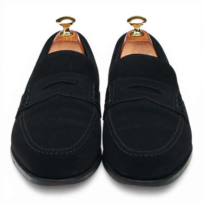 'Finsbury' Black Suede Loafers UK 8 EX