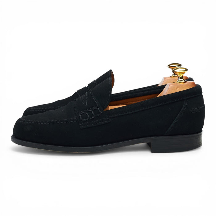 'Finsbury' Black Suede Loafers UK 8 EX