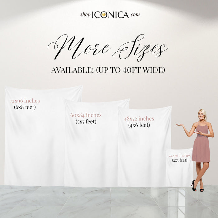 Floral First Communion Backdrop, Personalized Christening Photo Booth