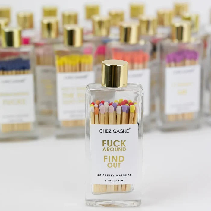 Fuck Around Glass Bottle Matches