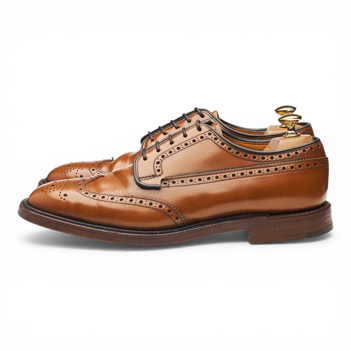 'Grafton' Tan Brown Leather Derby Brogues UK 7.5 F