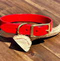 Dogtraining101 Puppy Hand Painted Leather - Glitter Red
