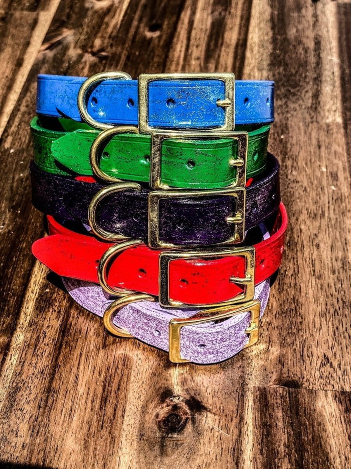 Dogtraining101 Hand Painted Leather - Glitter Red