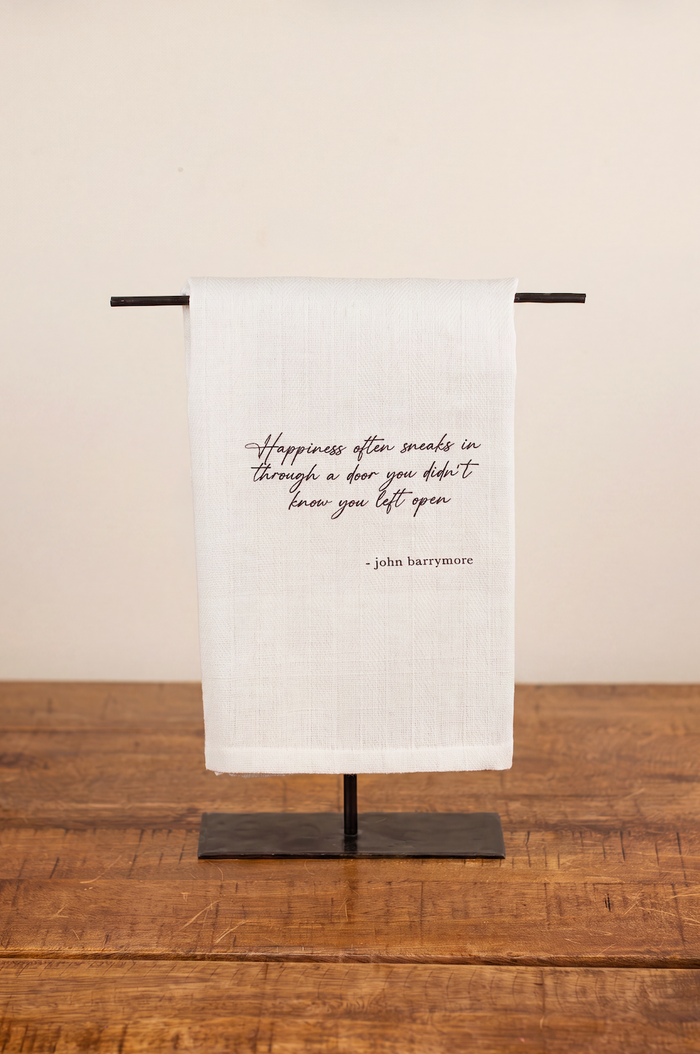 Happiness Sneaks Through Tea Towel