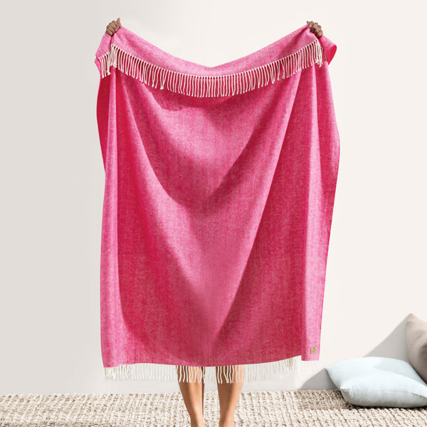 Herringbone Throw - Peony