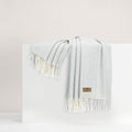 Herringbone Throw - Silver