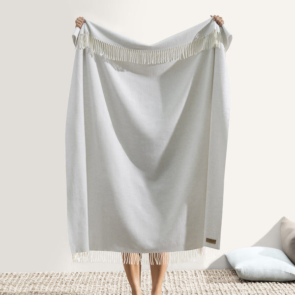 Herringbone Throw - Silver
