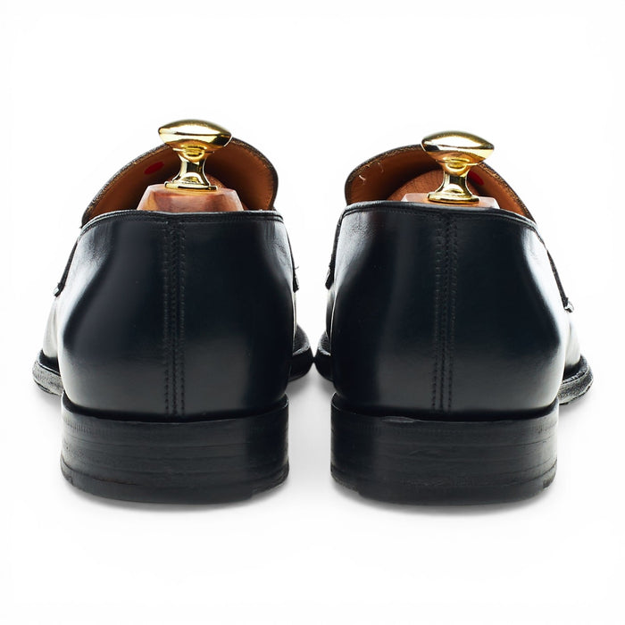 'Hertford' Black Leather Loafers UK 7 G