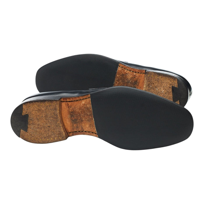 'Hertford' Black Leather Loafers UK 7 G