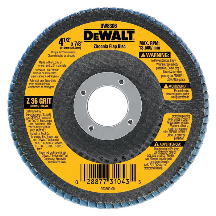 kDeWalt- 4-1/2"X5/8"-11 Z60 T29 FLAP DISK