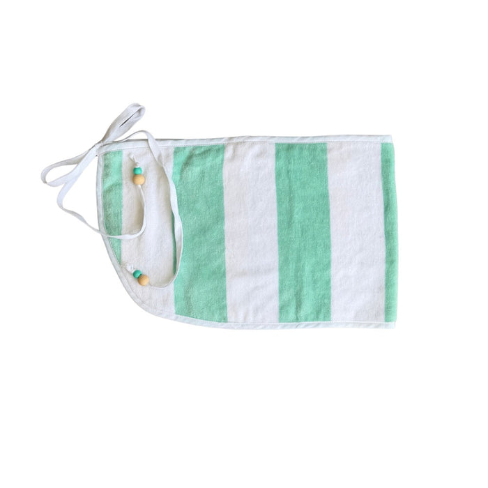Light Teel Striped Towel Wrap Skirt