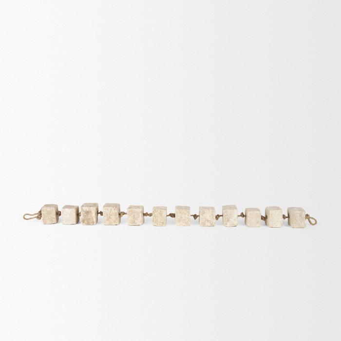 Mala Paper Mache Cube Garland: Front Product View