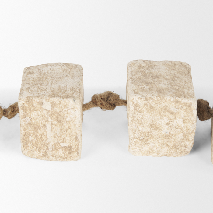 Mala Paper Mache Cube Garland: Product Texture View